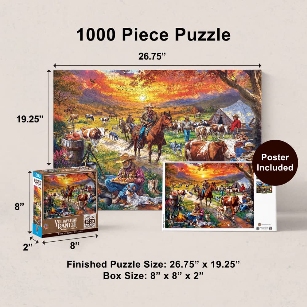 Yellowstone Ranch - Highland Camp 1000 Piece Jigsaw Puzzle - Image 5