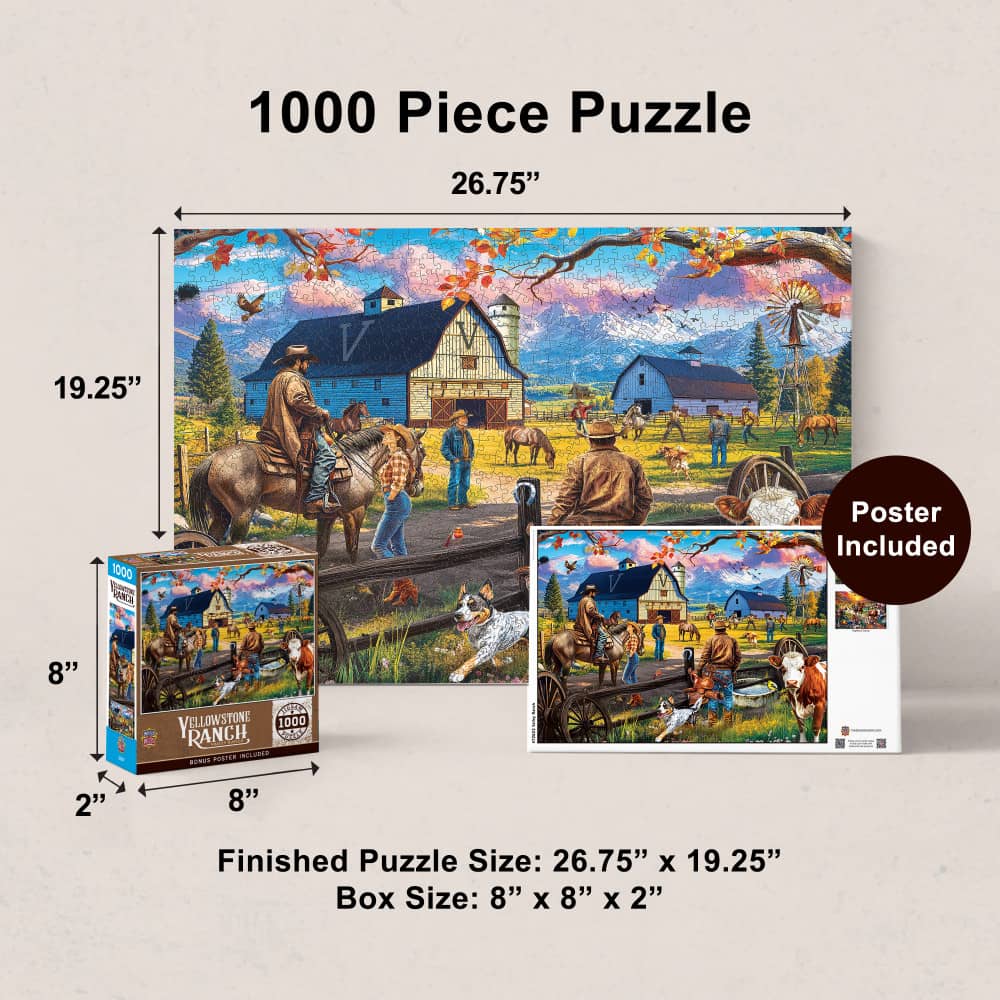 Yellowstone Ranch - Valley Ranch 1000 Piece Jigsaw Puzzle - Image 5